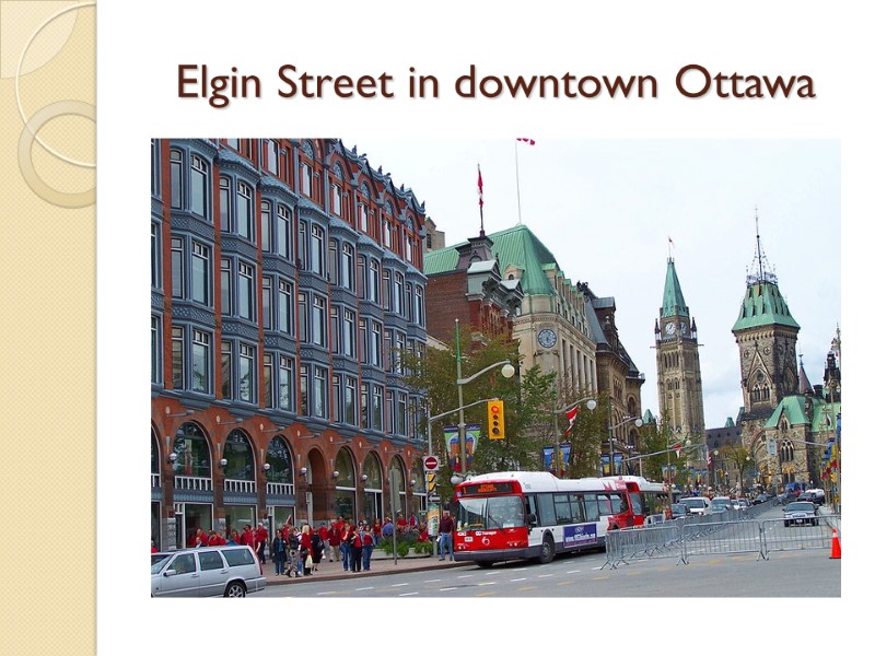 Elgin Street in downtown Ottawa